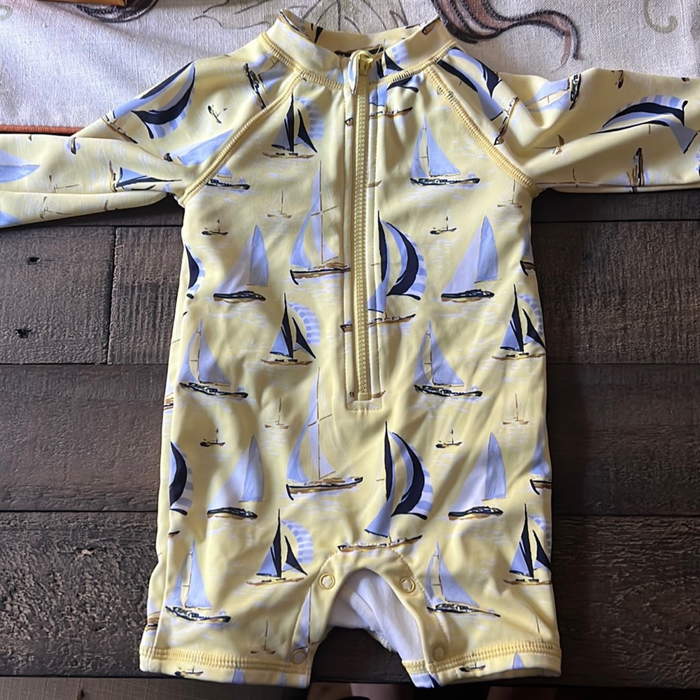 Never worn Janie and Jack sailboat bathing suit